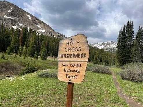 Holy Cross Wilderness Sign on The Colorado Trail